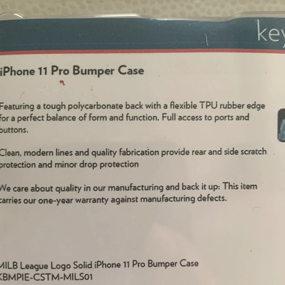 MiLB Cell Phone Case Cover Blue NEW Fits iPhone 11 Pro NEW Baseball